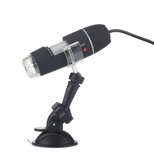 Microscope numérique USB 2 en 1 avec capteur d'image 1600X avec loupe 1600X avec 8 DEL et support professionnel SH60951025-06