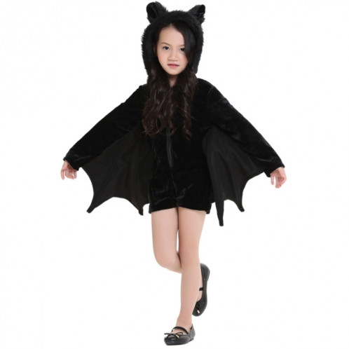 Costume Halloween Enfants et femmes chauve-souris, vêtements de vampire, scène, spectacle, cosplay, vêtements, taille: S, buste: 82cm, vêtements longs: 62cm, hauteur suggérée: 120-135cm SH62301243-08