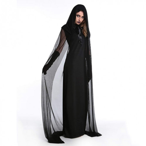 Costume d'Halloween Soirée Wandering Soul Ghost Dress Robe de Sorcière Nightclub Rave Party Service, Taille: XXL, Buste: 90-110cm, Tenue Longue: 152cm, Cape Longueur: 230cm SH6238199-05