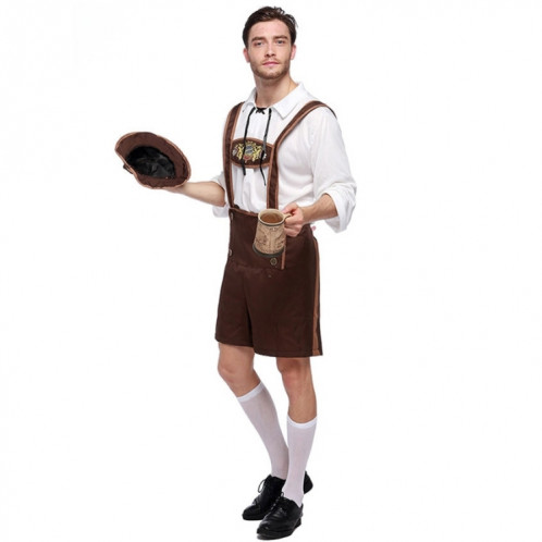 Costume Halloween Hommes Costume Bière Costumes Oktoberfest Costumes Angleterre Style Scène Performance Cosplay Vêtements, Taille: M, Buste: 96cm, Tour de taille: 90cm, Longueur: 67cm, Pantalon: 49cm SH6269203-07