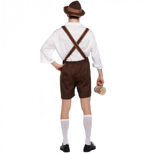 Costume Halloween Hommes Costume Bière Costumes Oktoberfest Costumes Angleterre Style Scène Performance Cosplay Vêtements, Taille: M, Buste: 96cm, Tour de taille: 90cm, Longueur: 67cm, Pantalon: 49cm SH6269203-07