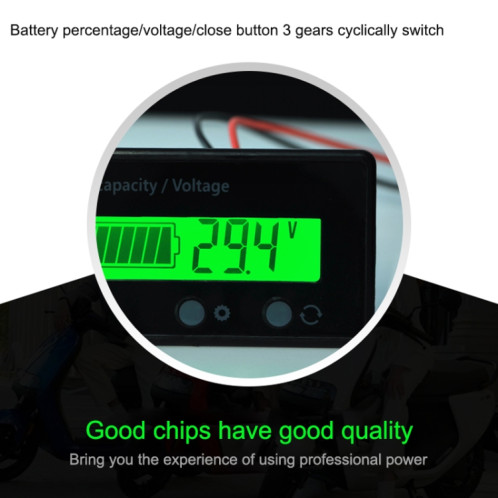 H6133 12V-84V-acide-acide-acide-acide Testeur de tension de tension pour pourcentage de voltmeter moniteur d'état de la batterie au lithium (lumière blanche) SH98WL1141-07