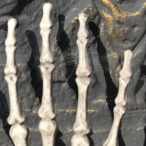 Un paire de Halloween squelette mains accessoires de décoration de maison hantée, taille: 15,5 x 10 cm SH6360395-08