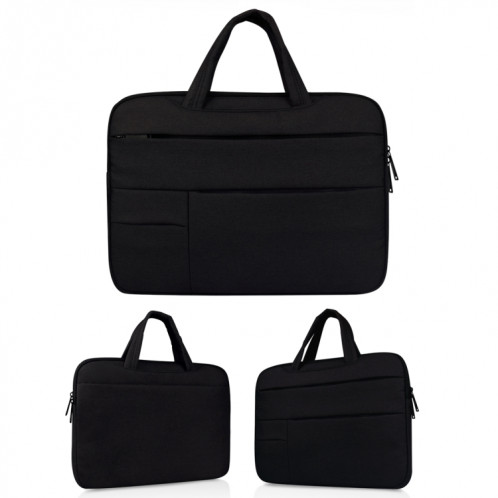 Universel poches multiples portable Oxford chiffon doux portable poignée portable sac tablette pour 12 pouces et ci-dessous Macbook, Samsung, Lenovo, Sony, DELL Alienware, CHUWI, ASUS, HP (noir) SU570B1394-013