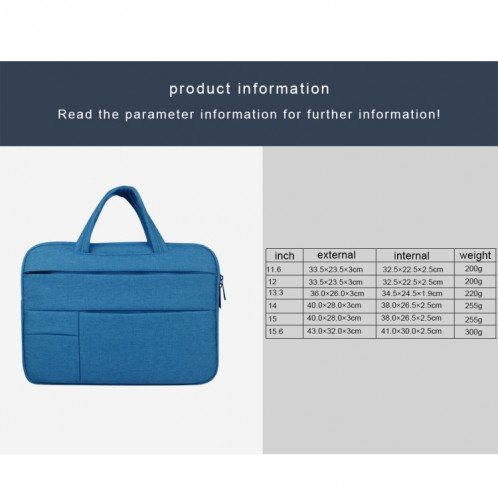 Universel poches multiples portable Oxford chiffon doux portable poignée portable sac tablette pour 12 pouces et ci-dessous Macbook, Samsung, Lenovo, Sony, DELL Alienware, CHUWI, ASUS, HP (noir) SU570B1394-013