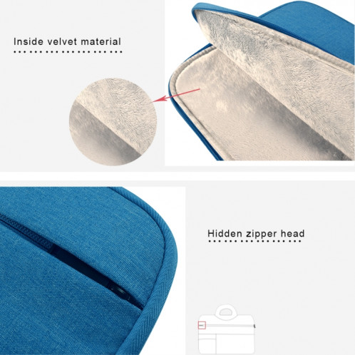 Universel poches multiples portable Oxford chiffon doux portable poignée portable sac tablette pour 12 pouces et ci-dessous Macbook, Samsung, Lenovo, Sony, DELL Alienware, CHUWI, ASUS, HP (noir) SU570B1394-013
