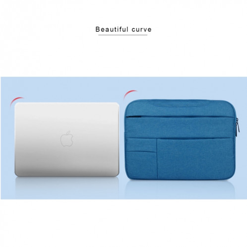 Universel poches multiples portable Oxford chiffon doux portable poignée portable sac de tablette pour 12 pouces et ci-dessous Macbook, Samsung, Lenovo, Sony, DELL Alienware, CHUWI, ASUS, HP (gris) SU570H368-013