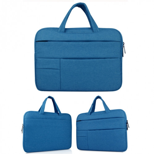 Universel poches multiples portable Oxford chiffon doux portable poignée portable sac de tablette pour 13,3 pouces et ci-dessous Macbook, Samsung, Lenovo, Sony, DELL Alienware, CHUWI, ASUS, HP (bleu) SU571L246-013