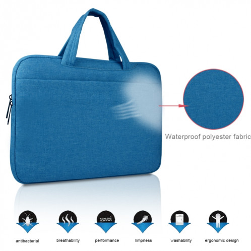 Universel poches multiples portable Oxford chiffon doux portable poignée portable sac tablette pour, 14 pouces et ci-dessous Macbook, Samsung, Lenovo, Sony, Alienware DELL, CHUWI, ASUS, HP (bleu) SU572L484-013