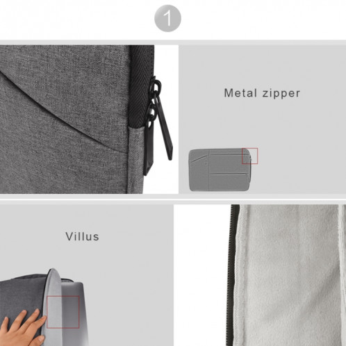 Universel poches multiples portable Oxford chiffon doux portable simple portable Tablet Tablet sac, pour 13,3 pouces et ci-dessous Macbook, Samsung, Lenovo, Sony, DELL Alienware, CHUWI, ASUS, HP (Noir) SU577B839-013