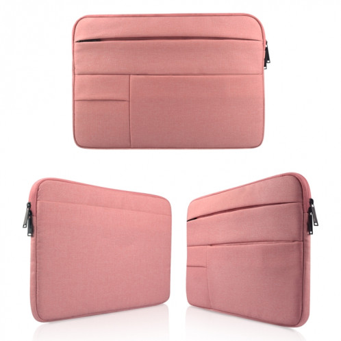 Universel poches multiples portable Oxford chiffon doux portable sac de tablette portable, pour 12 pouces et ci-dessous Macbook, Samsung, Lenovo, Sony, DELL Alienware, CHUWI, ASUS, HP (rose) SU590F973-012