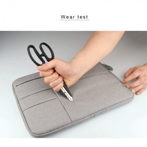 Universel poches multiples portable Oxford chiffon doux portable sac de tablette portable, pour 12 pouces et ci-dessous Macbook, Samsung, Lenovo, Sony, DELL Alienware, CHUWI, ASUS, HP (gris) SU590H874-012