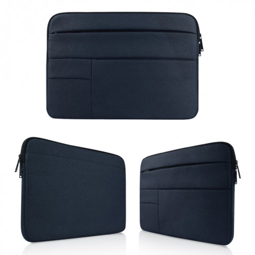 Universel poches multiples portable Oxford chiffon doux portable sac de tablette portable, pour 12 pouces et ci-dessous Macbook, Samsung, Lenovo, Sony, DELL Alienware, CHUWI, ASUS, HP (marine) SU90NV777-012