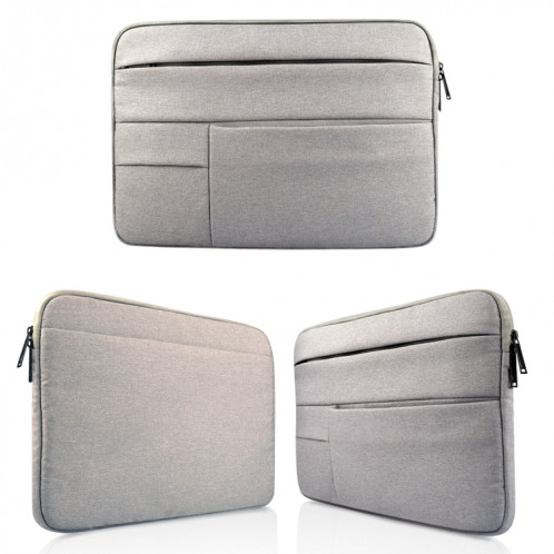 Universel poches multiples portable Oxford chiffon doux Portable Portable Tablet Bag, pour 13,3 pouces et ci-dessous Macbook, Samsung, Lenovo, Sony, DELL Alienware, CHUWI, ASUS, HP (gris) SU591H480-012