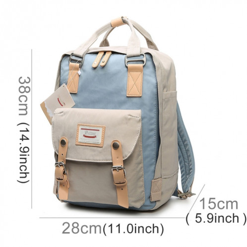 Sac à dos de voyage pour ordinateur portable à la mode pour ordinateur portable avec poignée, taille: 38 * 28 * 15cm (gris + bleu) SH665Y1700-06