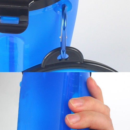 Tasse à eau et à nourriture portable à double usage pour animaux de compagnie avec bol pliant SH710R1331-09