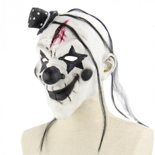 Fête d'Halloween Fête Latex Diable Clown Effrayé Masque Couvre-chef, Avec Cheveux SH6899676-06