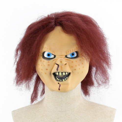 Festival Halloween Festival Latex Ghost Baby masque effrayé Couvre-chef, avec des cheveux SH6908235-06