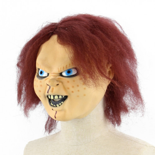 Festival Halloween Festival Latex Ghost Baby masque effrayé Couvre-chef, avec des cheveux SH6908235-06