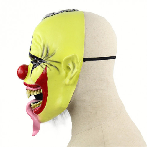 Halloween Festival Party Latex Green Face Masque Effrayé De Clown, avec Cheveux SH69241463-06