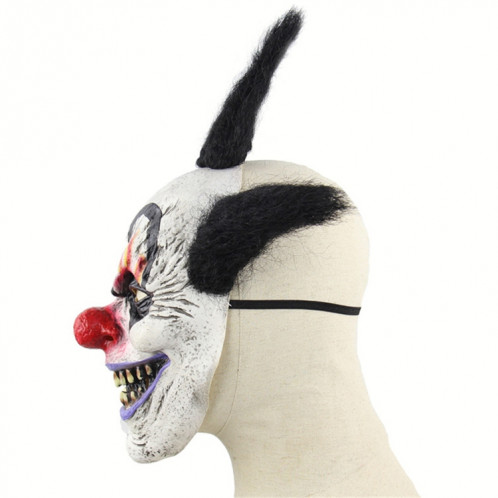 Halloween Festival Party Latex Wizard Clown Effrayé Masque Couvre-chef, avec des cheveux SH69281036-06