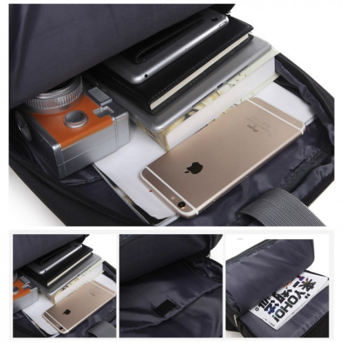 Universel multifonctions Oxford tissu ordinateur portable épaules sac sac à dos Business étudiants sac, taille: 40x28x12cm, pour 14 pouces et ci-dessous Macbook, Samsung, Lenovo, Sony, DELL Alienware, CHUWI, ASUS, HP SU115B734-011