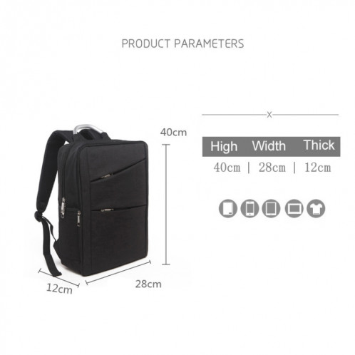 Universel multifonctions Oxford tissu ordinateur portable épaules sac sac à dos Business étudiants sac, taille: 40x28x12cm, pour 14 pouces et ci-dessous Macbook, Samsung, Lenovo, Sony, DELL Alienware, CHUWI, ASUS, HP SU115B734-011