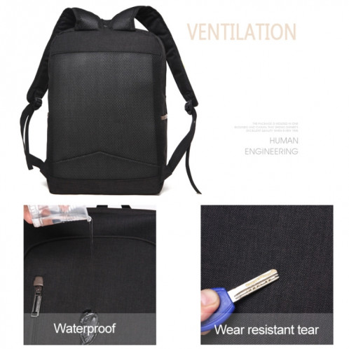 Universel multifonctions Oxford tissu ordinateur portable épaules sac sac à dos affaires étudiants sac, taille: 43x29x11cm, pour 15,6 pouces et ci-dessous Macbook, Samsung, Lenovo, Sony, DELL Alienware, CHUWI, ASUS, SU116B609-09