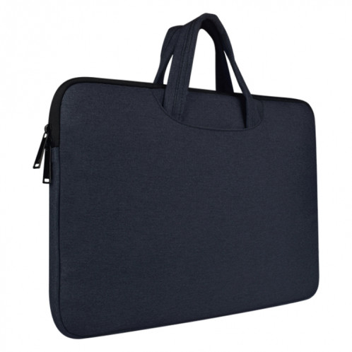 Sac à bandoulière portable à glissière résistant à l'usure respirant, pour 15,6 pouces et ci-dessous Macbook, Samsung, Lenovo, Sony, DELL Alienware, CHUWI, ASUS, HP (bleu marine) SS33NV1601-014