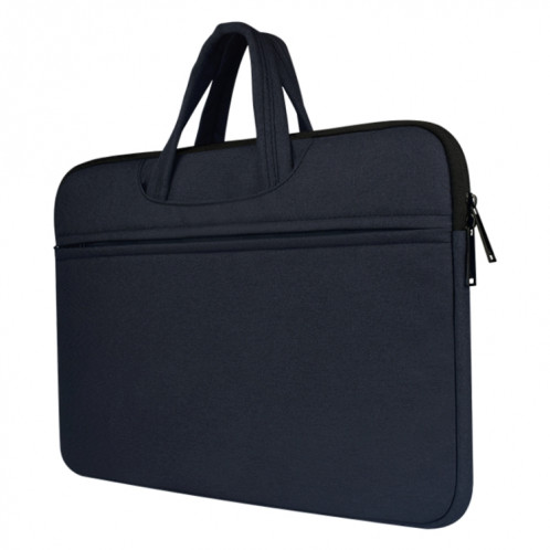 Sac à bandoulière portable à glissière résistant à l'usure respirant, pour 15,6 pouces et ci-dessous Macbook, Samsung, Lenovo, Sony, DELL Alienware, CHUWI, ASUS, HP (bleu marine) SS33NV1601-014