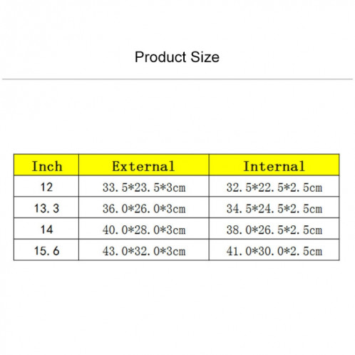 Emballage intérieur portable universel Business Laptop Tablet Sac, 13,3 pouces et ci-dessous Macbook, Samsung, Lenovo, Sony, Dell Alienware, CHUWI, ASUS, HP (Noir) SE135B959-013