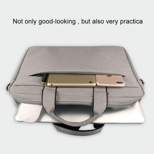 Sac à bandoulière pour ordinateur portable à bandoulière, pour épaule de 14,0 pouces et moins, Samsung, Lenovo, Sony, DELL Alienware, CHUWI, ASUS, HP (gris foncé) SH51DH1918-013
