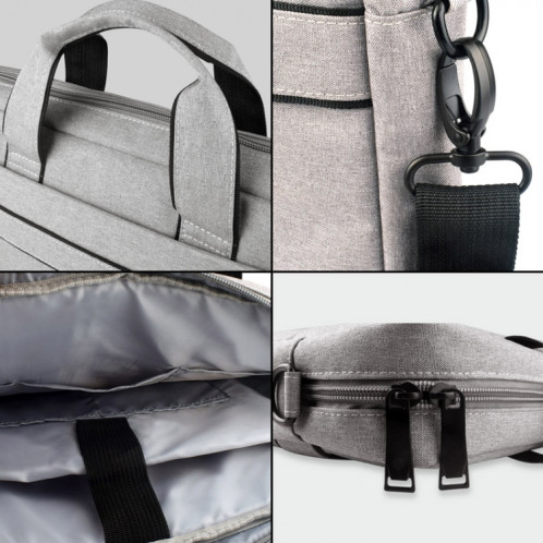Respirable résistant à l'usure mince et léger mode épaule sac à main portable Zipper avec bandoulière, pour 14,0 pouces et ci-dessous Macbook, Samsung, Lenovo, Sony, Dell Alienware, CHUWI, ASUS, HP (rose) SR151F461-013