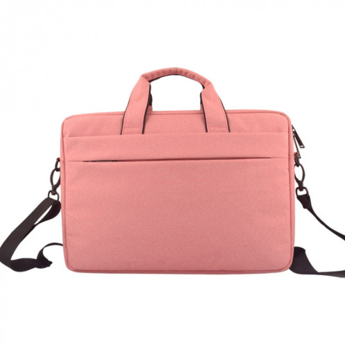 Respirable résistant à l'usure mince et léger mode épaule sac à main portable Zipper avec bandoulière, pour 14,0 pouces et ci-dessous Macbook, Samsung, Lenovo, Sony, Dell Alienware, CHUWI, ASUS, HP (rose) SR151F461-013