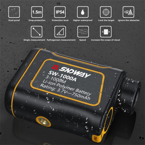SNDWAY SW600A Télémètre télémètre étanche extérieur portable, 600 m SS75821281-010