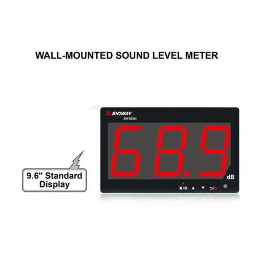 SNDWAY SW525B testeur de bruit de sonomètre DB mural avec transfert de stockage de données USB et communication USB SS779690-09