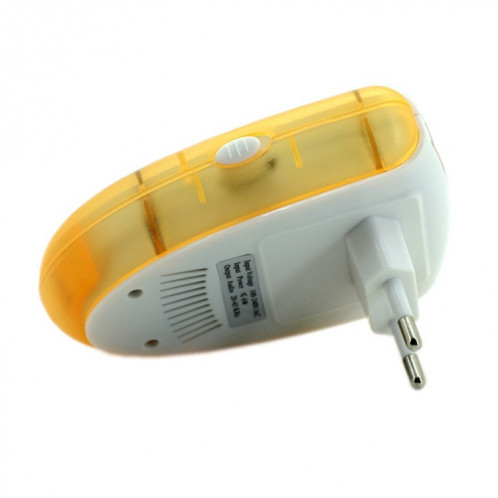 6W Électronique Ultrasons Électromagnétique Anti Mosquito Rat Insecte Pest Repeller avec Lumière, UE Plug, AC 90-240 V (Jaune) S638AY1491-05