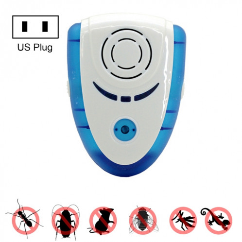 Republissement des insectes d'insectes d'insectes d'insectes d'insectes d'insectes anti-moustiques à ultrasons électrononiques 6W avec la lumière, US 90-240V, Livraison de couleurs aléatoires (bleu) SH38DL373-05