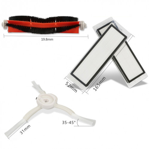 Accessoires de robot de balayage de filtre de Haipa de brosse pour la génération de pierre de Xiaomi Mijia / deuxième génération SH82271785-011