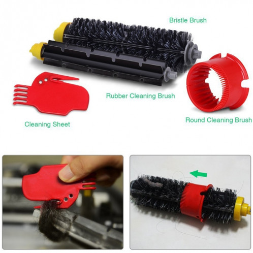 Accessoires de robot de balayage Brosse latérale de brosse à rouleau Haipa Filtre Accessoires Set pour irobot 700 Series SH8251850-07