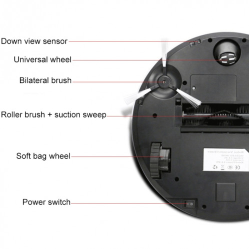 FD-3RSW (IIB) CS 1000Pa Robot Nettoyeur Aspirateur Domestique Intelligent SH83641691-015