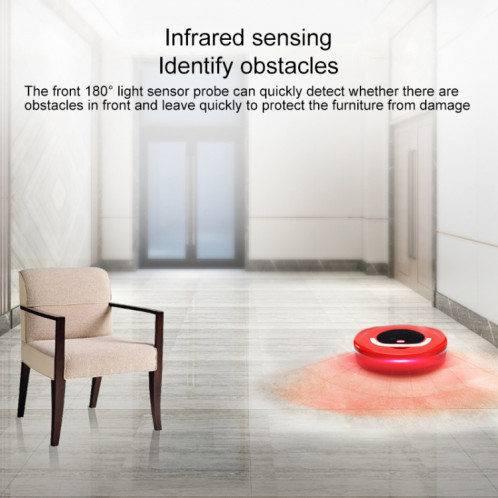 FD-RSW (C) Robot Nettoyeur de Balayeuse de Ménage Intelligent (Rouge) SH368R1537-016