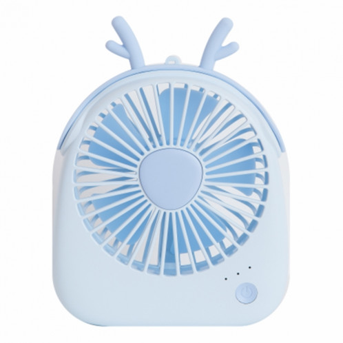 WT-F14 Mini-ventilateur portatif de 1 200 mAh en forme de cerf avec contrôle de 3 vitesses (bleu) SH592L150-014