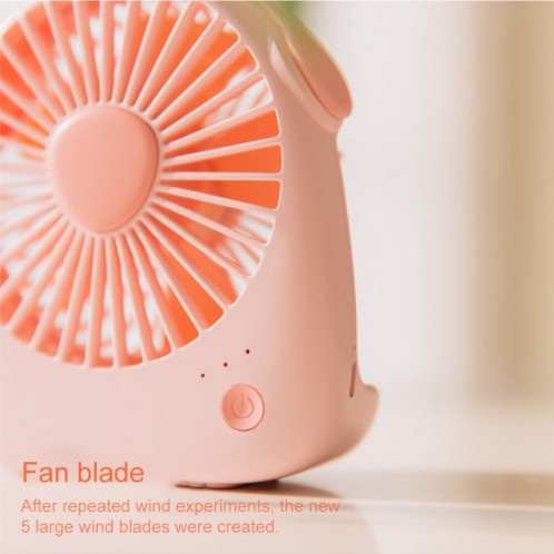 WT-F14 Mini ventilateur portatif en forme de cochon de 1200 mAh avec contrôle de 3 vitesses (violet) SH592P1380-014