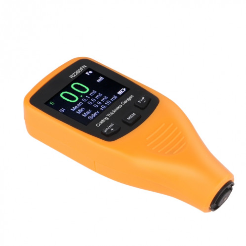 RZ260FN Ferreux et Non Ferreux 2 en 1 Écran LCD Revêtement Ultrasonique Jauge D'épaisseur De Peinture Outils De Compteur (Orange) SH798E1844-010
