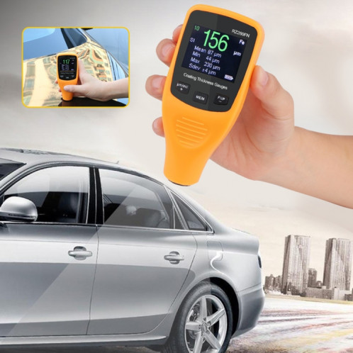 RZ260FN Ferreux et Non Ferreux 2 en 1 Écran LCD Revêtement Ultrasonique Jauge D'épaisseur De Peinture Outils De Compteur (Orange) SH798E1844-010