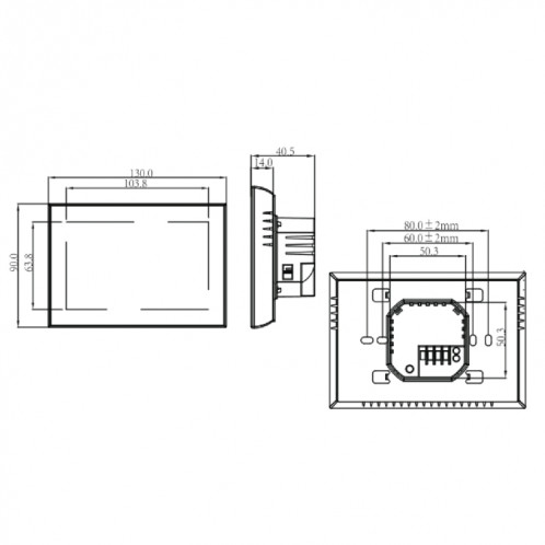 BHT-8000-GALW Contrôle du chauffage de l'eau Économie d'énergie et respectueux de l'environnement Smart Home Affichage négatif Écran LCD Thermostat d'ambiance rond avec WiFi (Blanc) SH918W364-07