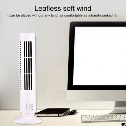 Ventilateur électrique USB de type tour Ventilateur de climatisation sans feuilles (noir) SH927B508-08
