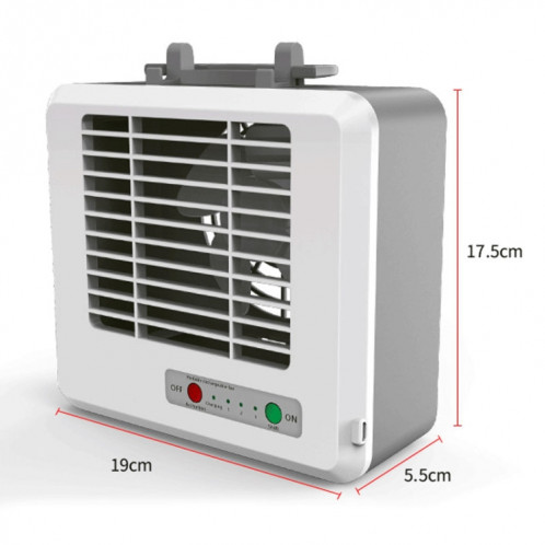 Mini refroidisseur d'air électrique de ventilateur de climatiseur de bureau d'économie d'énergie de ménage silencieux portatif (blanc) SH931W909-08