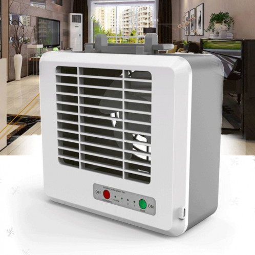 Mini refroidisseur d'air électrique de ventilateur de climatiseur de bureau d'économie d'énergie de ménage silencieux portatif (blanc) SH931W909-08